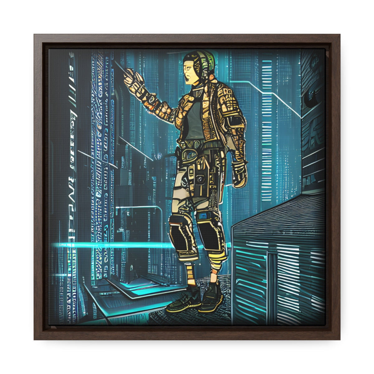 stunningly intricate illustration of a cyberpunk explorer with active camo highly detailed midnight