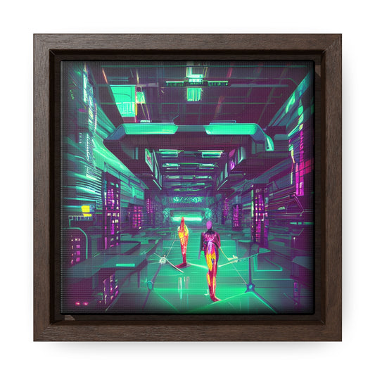 cyberpunk factory filled with drone workers busy colorful beautiful ornate trending on artstation award winning painting glitchwave vaporwave