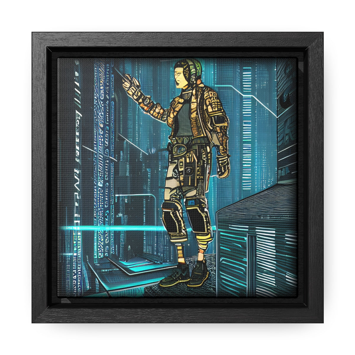 stunningly intricate illustration of a cyberpunk explorer with active camo highly detailed midnight
